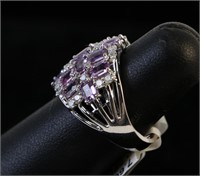 18kt 2.98ctw PINK SAPPHIRE 0.58ctw DIAMOND RING