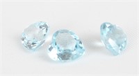 NATURAL BLUE TOPAZ SET OF THREE - 10.60CT TOTAL