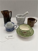 Flat of Assorted China, Stoneware, Etc.