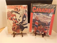 2 livres Canadiens Jacques plante richard,béliveau