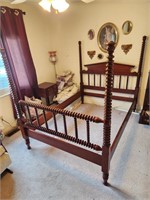 Antique Cherry Wood Bed