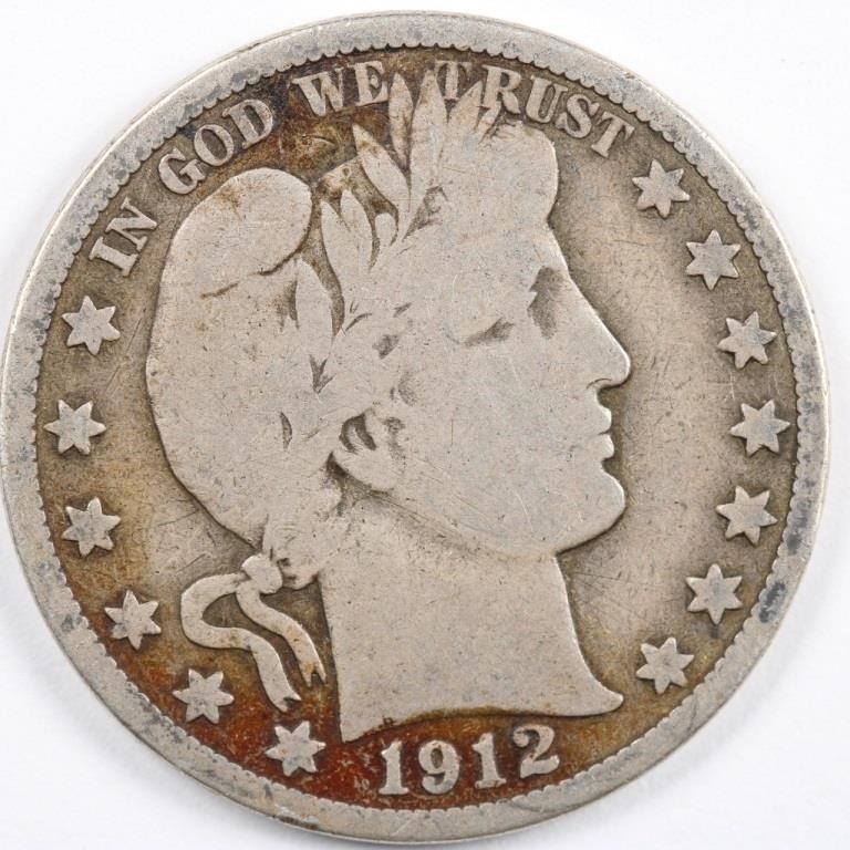 1912-D Barber Half Dollar - Full Rim