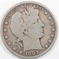 1907 Barber Half Dollar - Full Rim