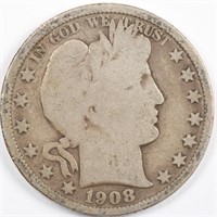 1908-O Barber Half Dollar - Full Rim