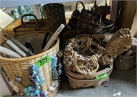Collection Of Baskets Under Table