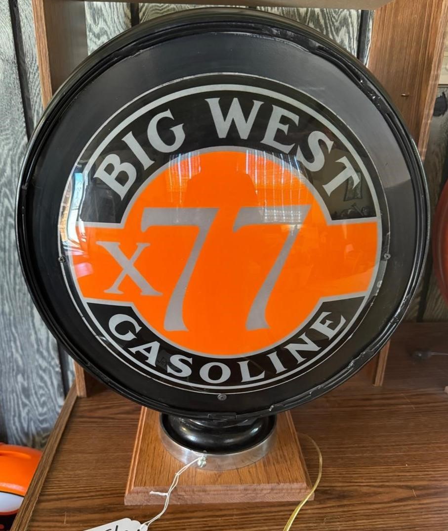 Big West x77 Gasoline Lighted  Globe