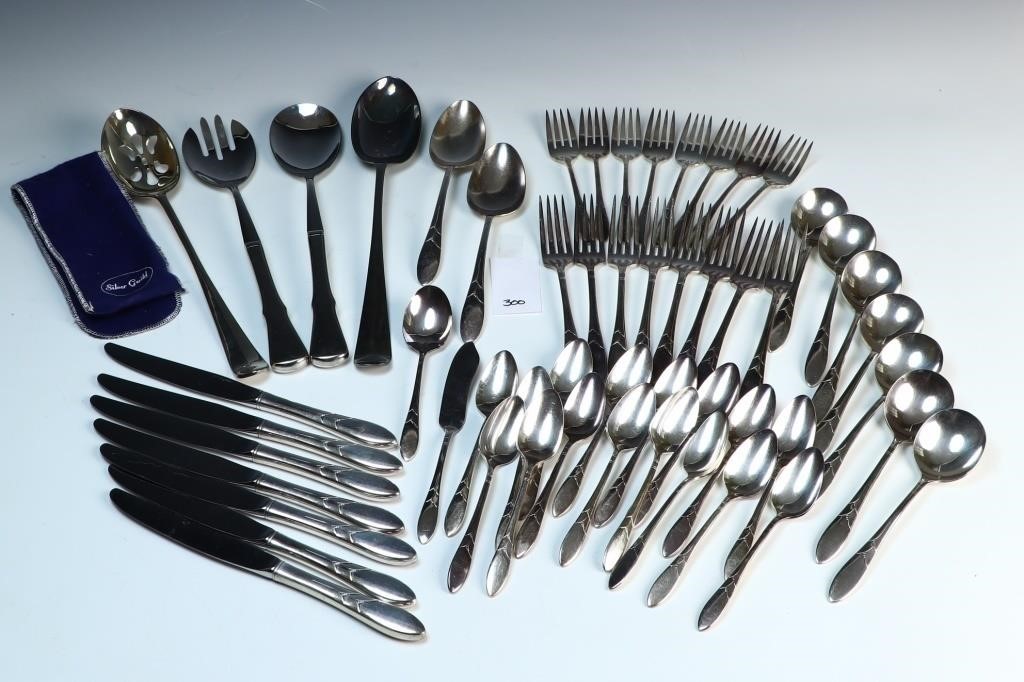 Community flatware set and serving spoons