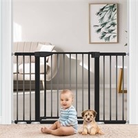 NEW 29.93"-51.5"W X 30" H BABY GATE BLACK