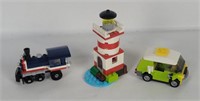 Small Lego Lighthouse, Car & Train