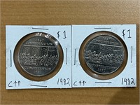 2- 1982 Cdn Constitution Dollars
