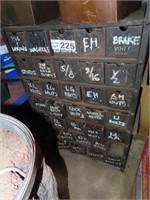 Vintage 34 Drawer Cabinet & Contents