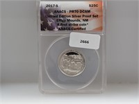 ANACS 2017-S PR70DCAM NM Quarter