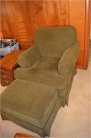 Highland House USA Made Chair and Footstool