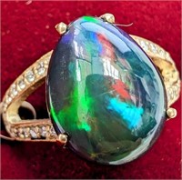 $3000 10K  3.07G Natural Opal Enhanced & Dia 0.2Ct