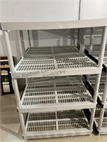 2 storage shelves approximately 56” tall