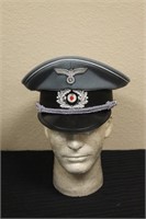 German WW2 Wermacht Officers Visor Hat - Repro