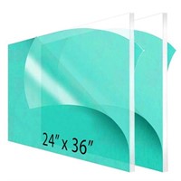 2-Pack 24 x 36 Clear Acrylic Sheet Plexiglass