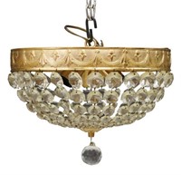 EMPIRE STYLE CEILING MOUNT THREE-LIGHT CHANDELIER