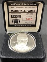 Marshall Faulk one ounce silver round