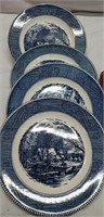 Currier & Ives plates. The Old Grist Mill print.