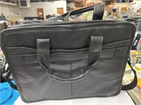 BLACK LEATHER LAPTOP BAG