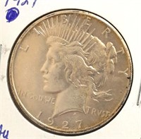 1927 Peace Dollar  AU