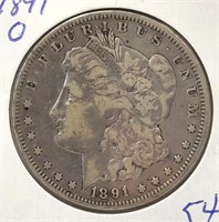 1891-0 Morgan Dollar