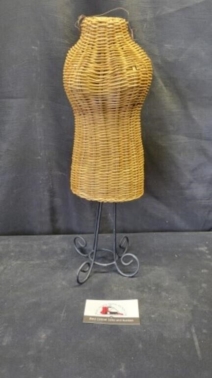 Vintage Small Wicker dress form