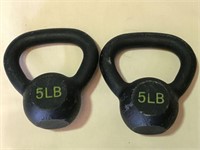 Kettlebell weights, 5 lb. x 2