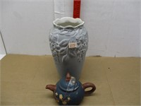 Early Tea Pot and Vase