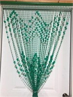 9 Beaded Doorway Curtains 1 Green,2 Blue,2 Red,1