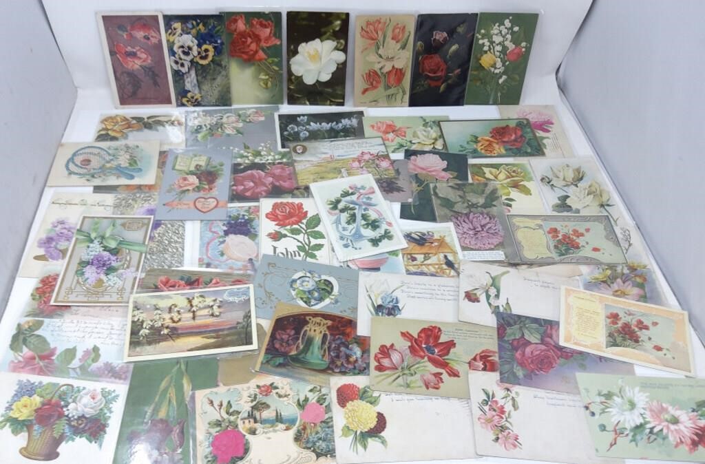 (50) Flower Postcards
