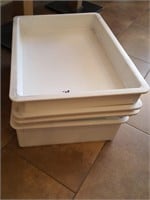 dough bins and lids, 1 corner chipped