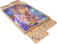 Lavievert Jigsaw Board with 4 Drawers