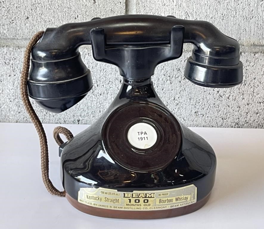 Vintage 1920's Telephone Jim Beam Whiskey Decanter