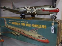 Linemar battery operated tin airplane
