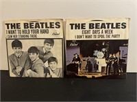 Two Beatles 45 rpm records & Picture Sleeve NM