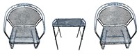 Wrought Iron Chairs & Table
