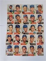 1953 Topps Baseball Cards - 25 Total