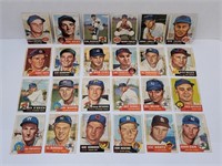 1953 Topps Baseball Cards - 24 Total