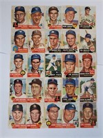 1953 Topps Baseball Cards - 25 Total