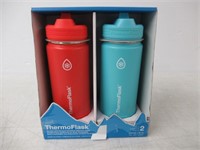 2-Pk ThermoFlask 16oz Stainless Steel Water