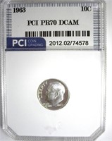 1963 Dime PR70 DCAM LISTS $275 IN 69 DC