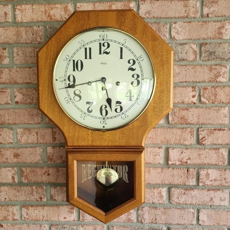 Regulator Wall Clock  Oak