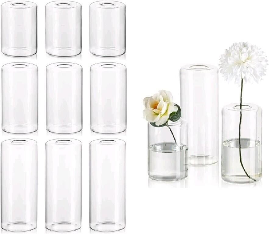 Glasseam Bud Vases Set of 12, Cute Small Vases for