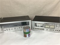 Lecteur cassette Pioneer/Récepteur Sansui stéréo -