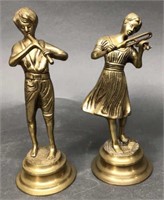 2-10" Brass Musical Statues