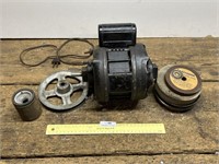 Motor With Pulleys Etc