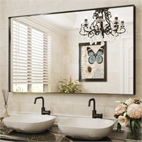 Suidia Bathroom Mirror, 30" x 48" Wall Mirror, Bru