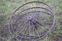 3 Matching Iron Wagon Wheels 54"